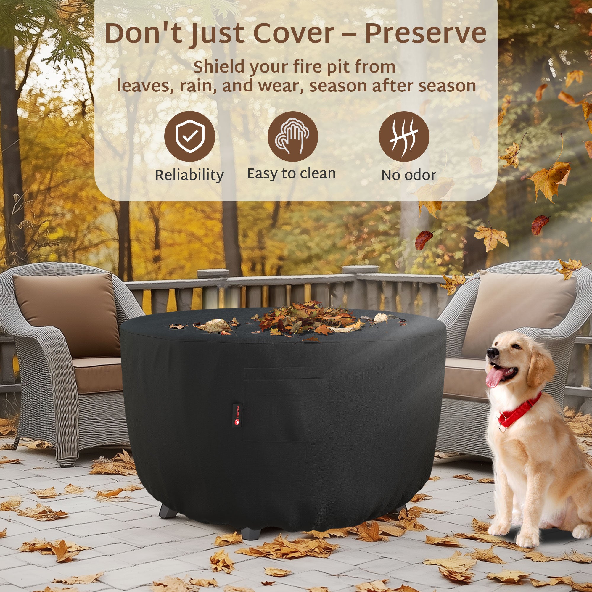 iBirdie Round Patio Furniture Cover