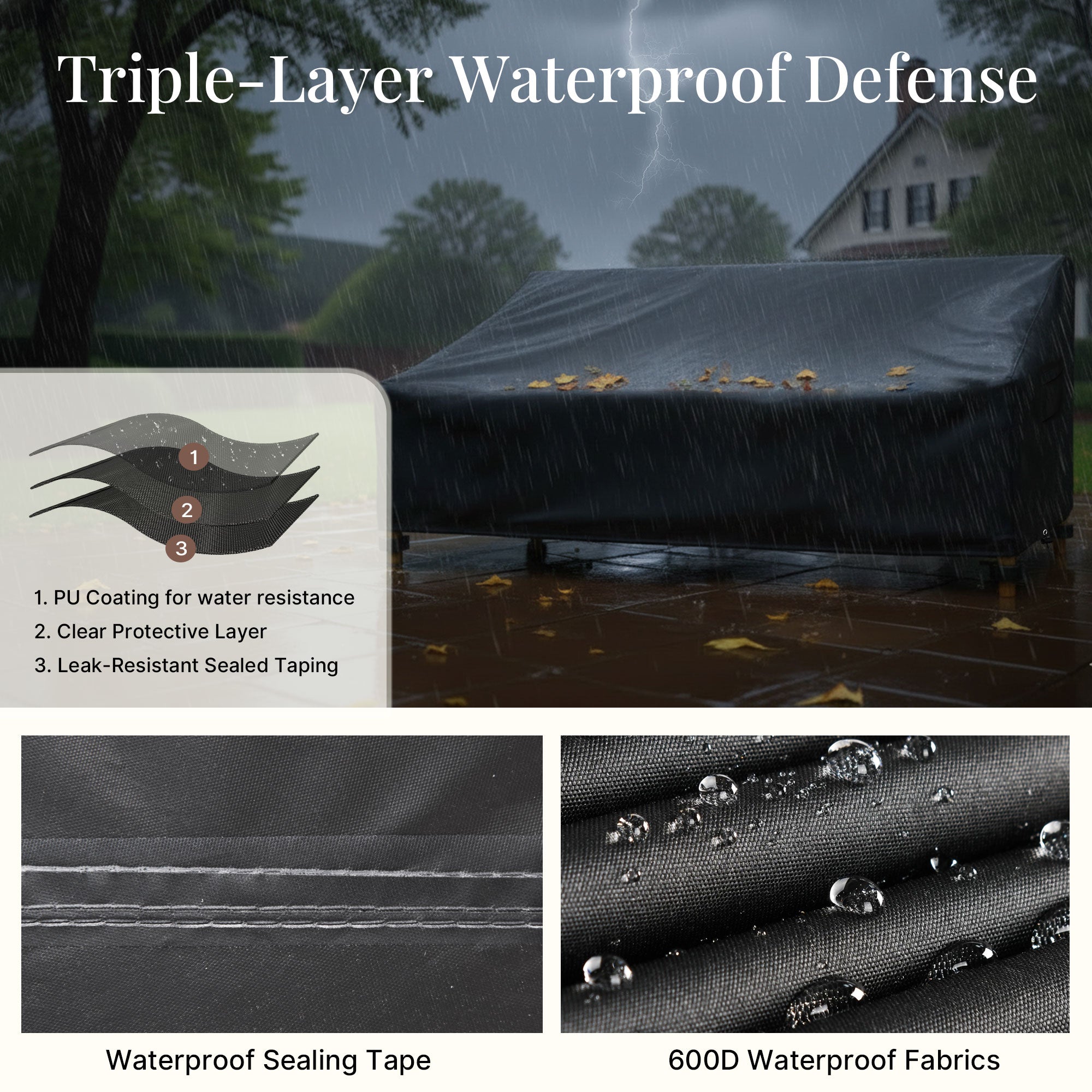iBirdie Patio Furniture Sofa Cover