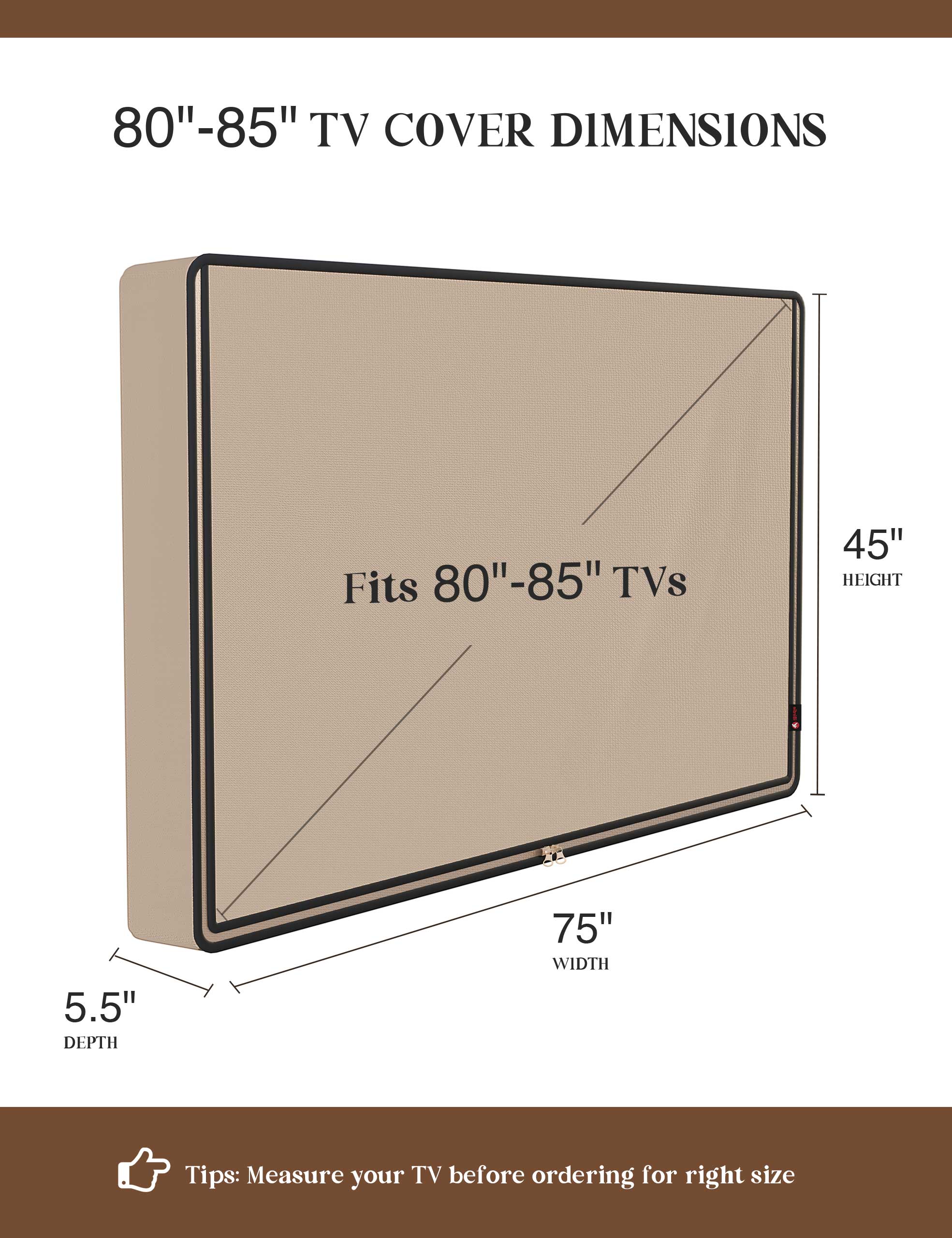 iBirdie Outdoor TV Cover with Zipper