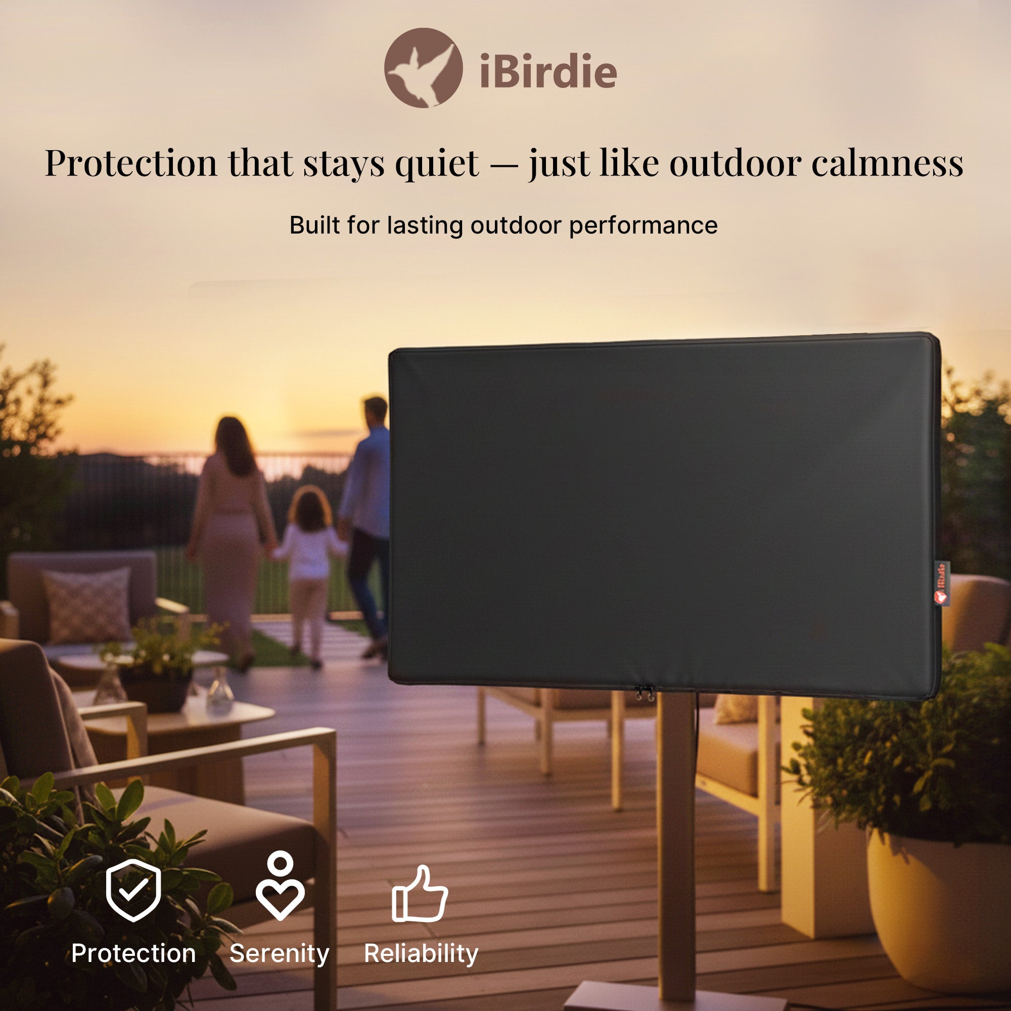 iBirdie Outdoor TV Cover with Zipper