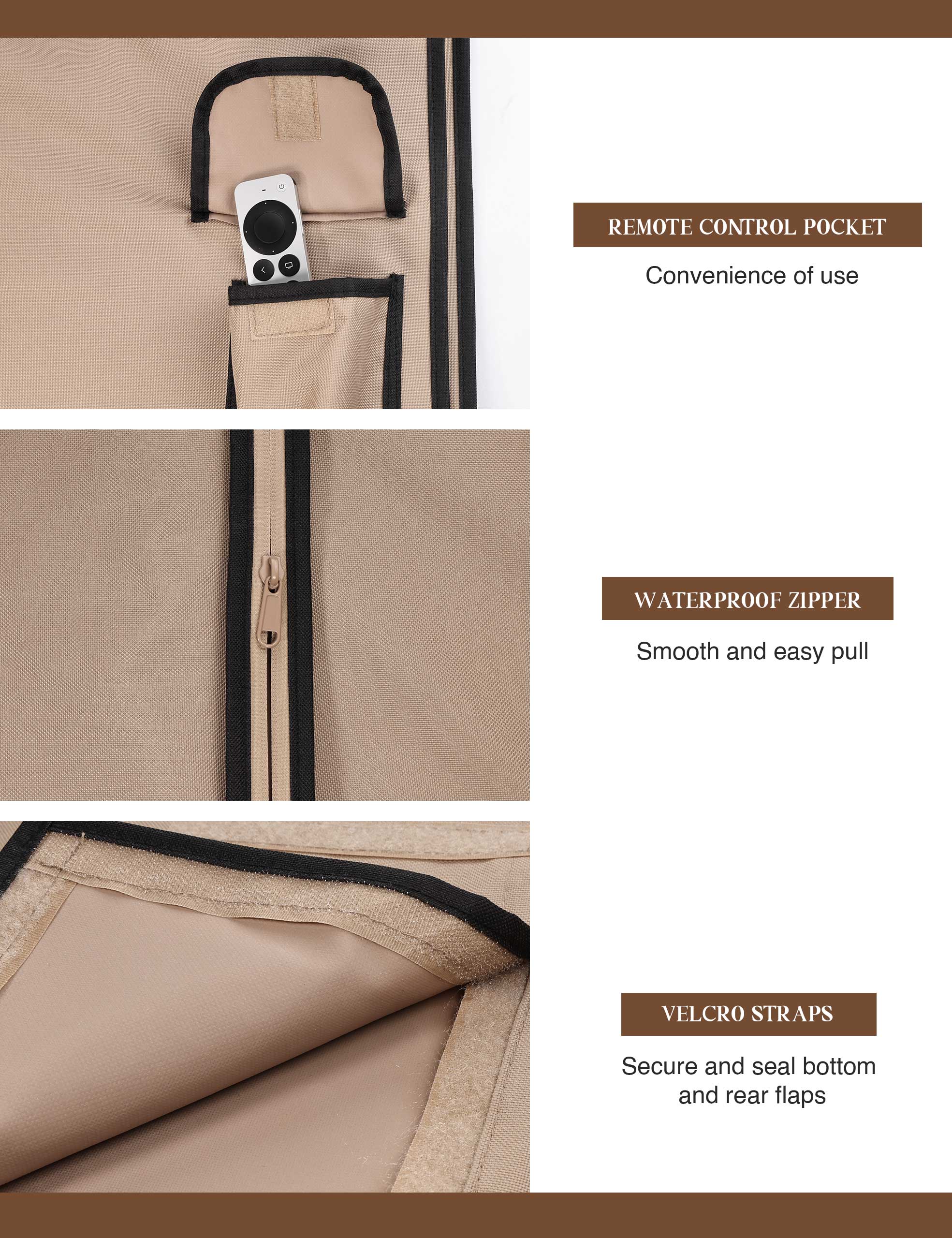 iBirdie Outdoor TV Cover with Zipper
