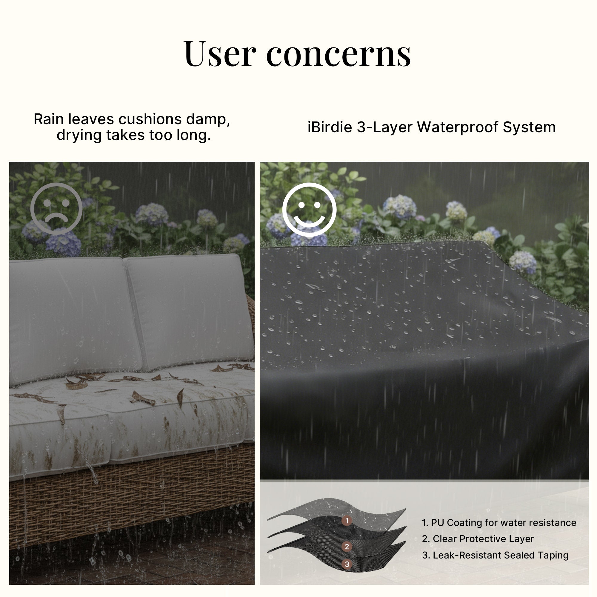 iBirdie Patio Furniture Sofa Cover