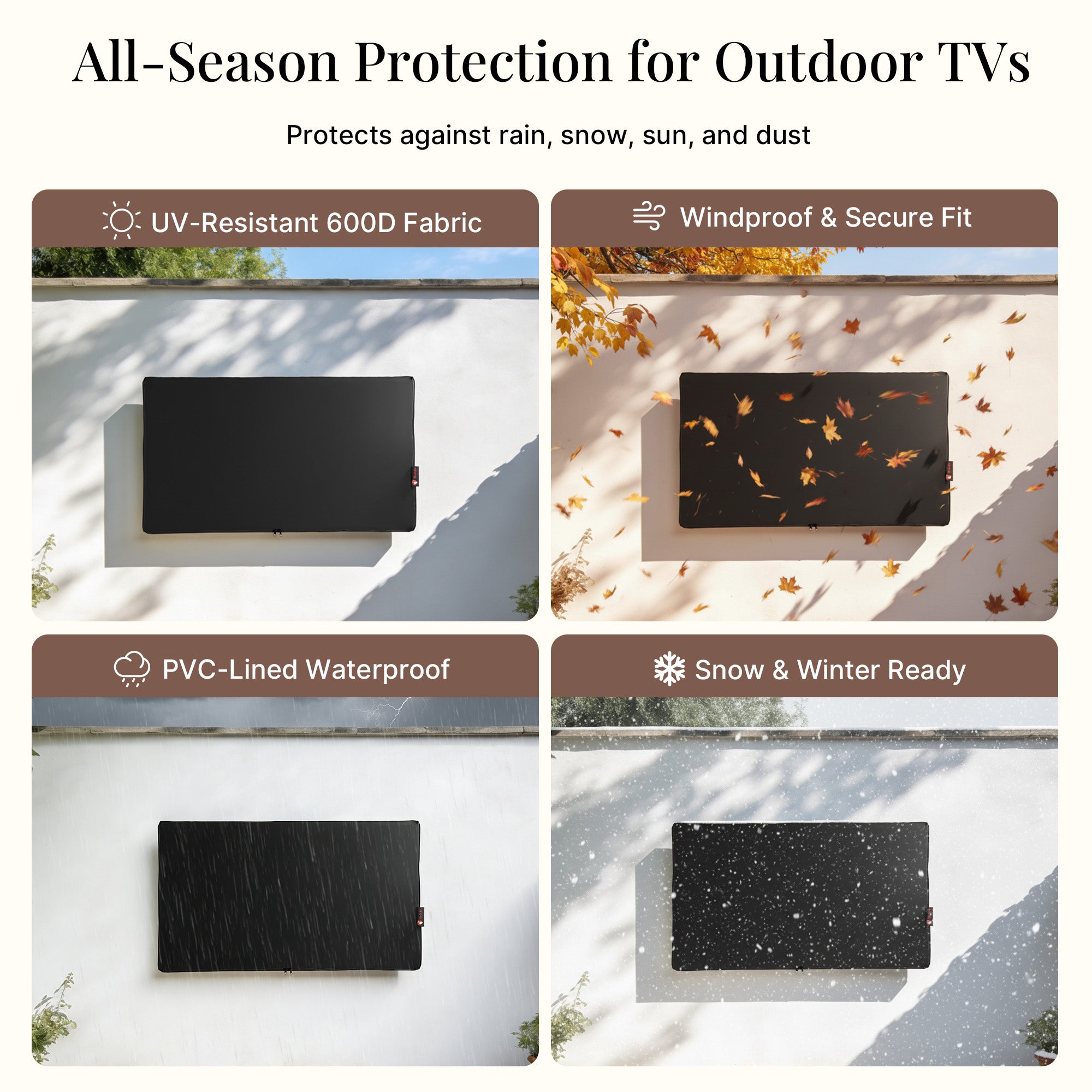 iBirdie Outdoor TV Cover with Zipper