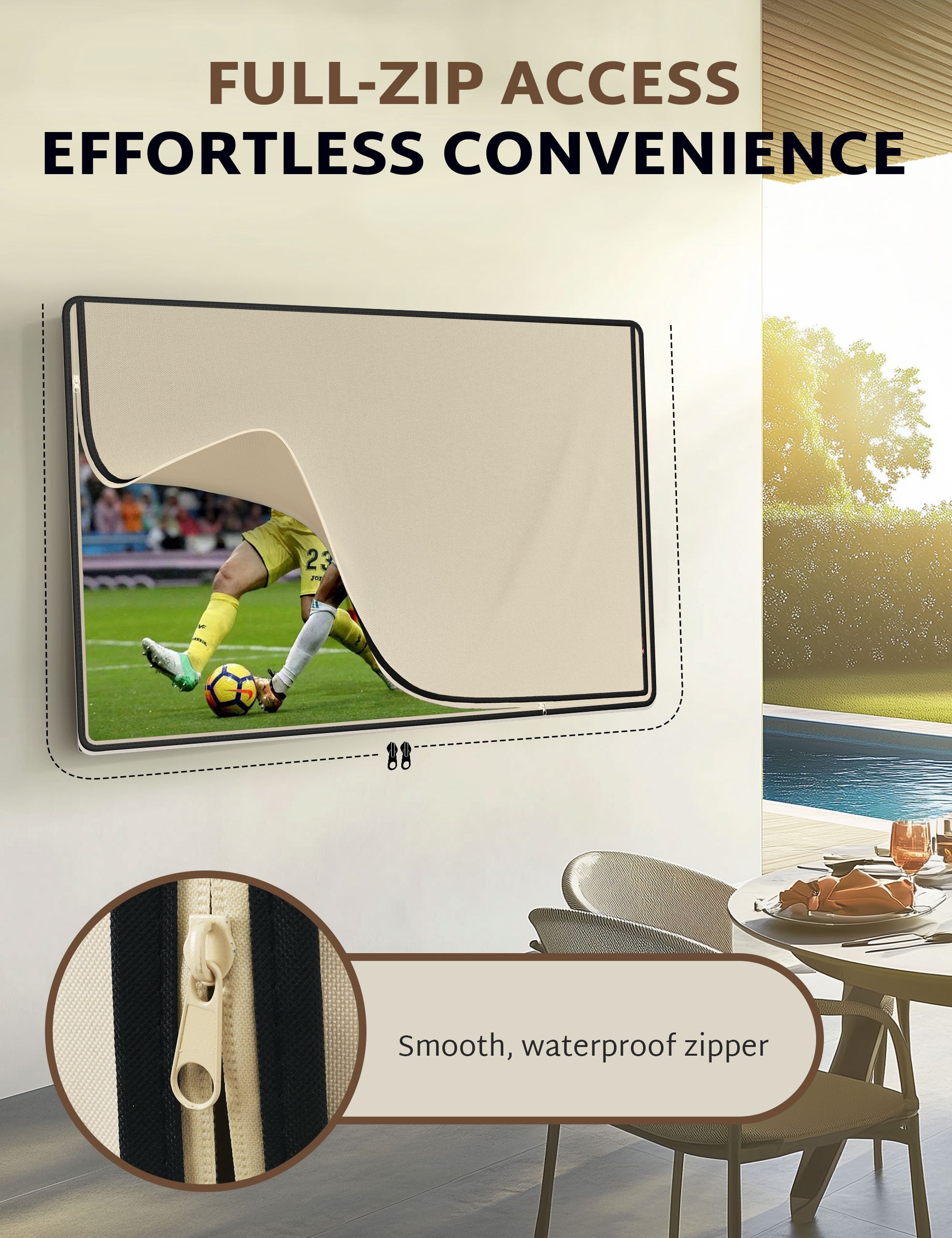 iBirdie Outdoor TV Cover with Zipper