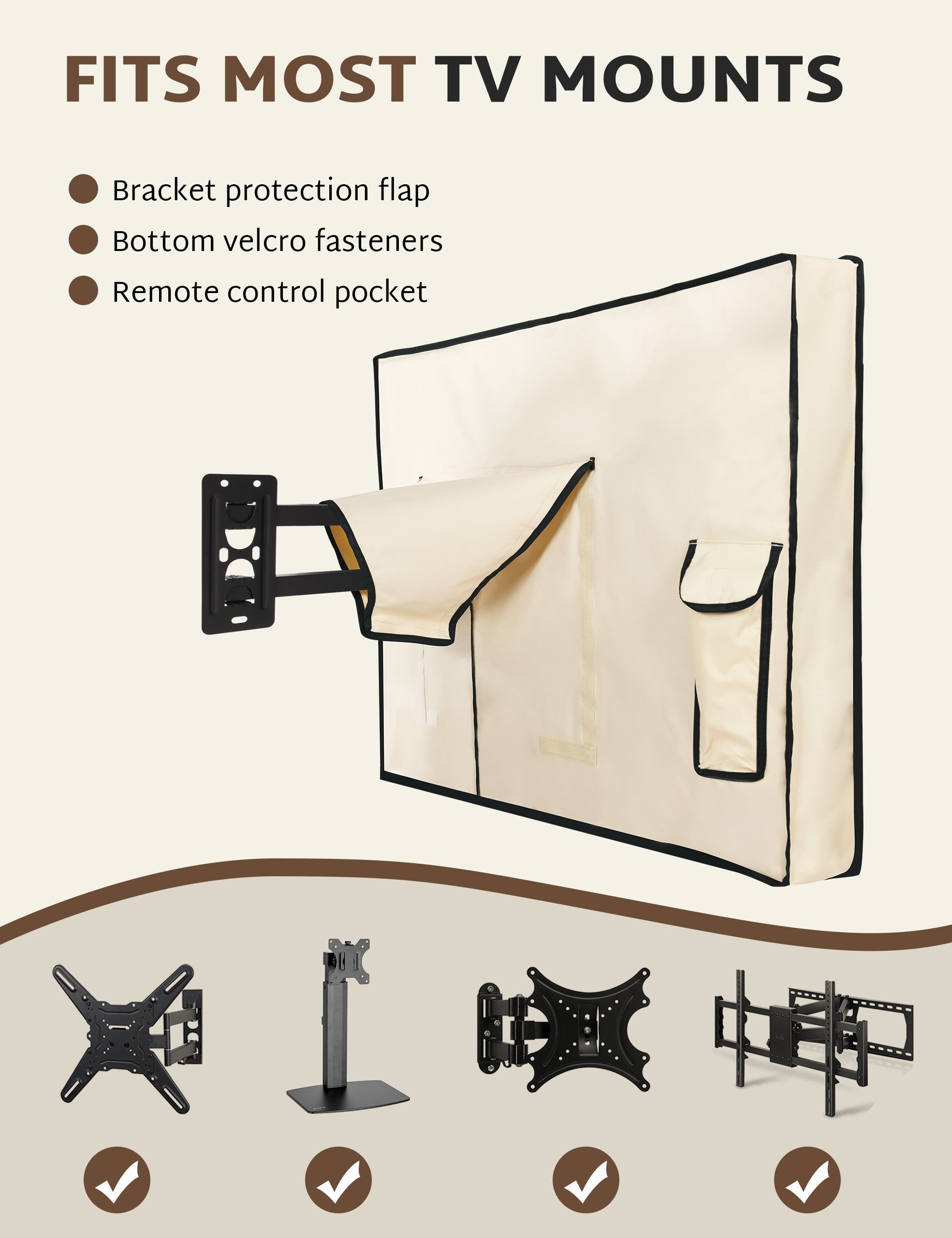 iBirdie Outdoor TV Cover with Zipper