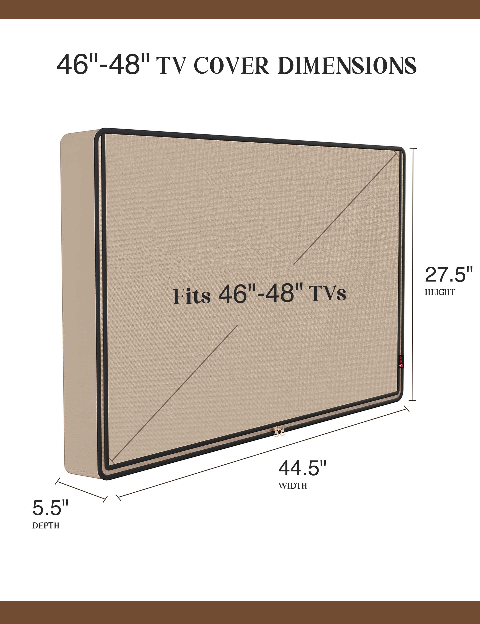 iBirdie Outdoor TV Cover with Zipper