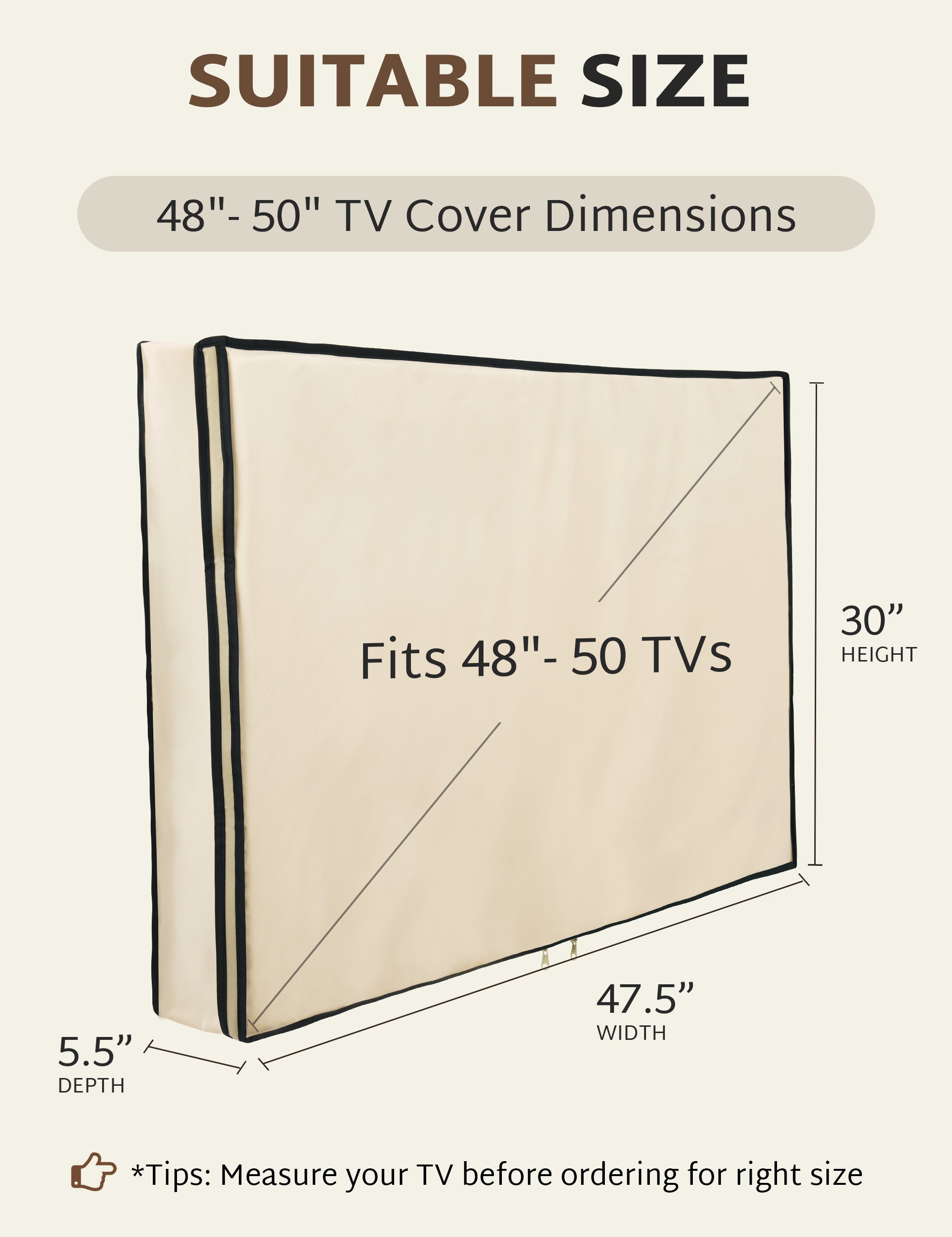 iBirdie Outdoor TV Cover with Zipper