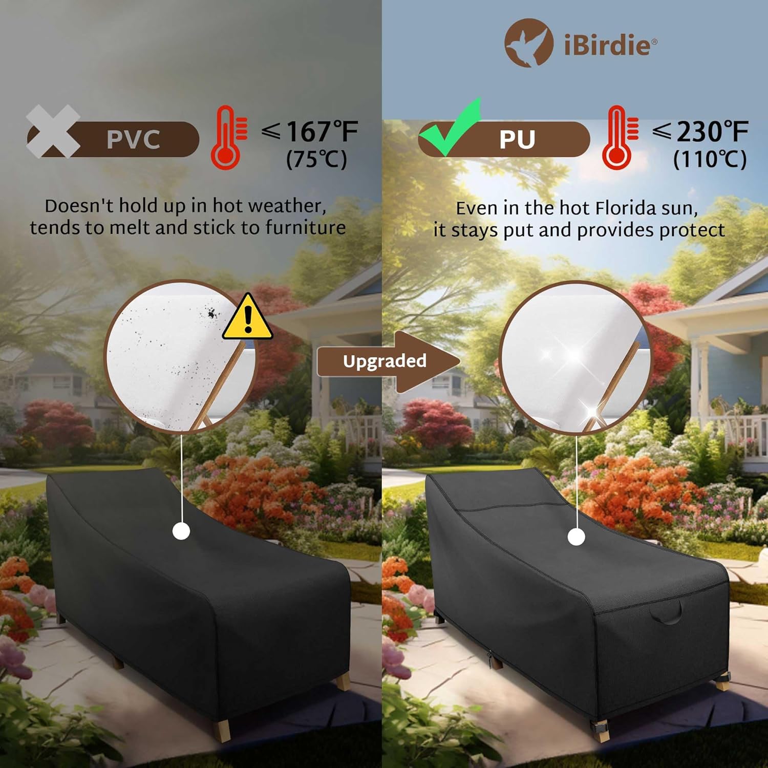 iBirdie Outdoor Lounge Chaise Chair Cover